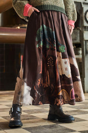 Toscana Skirt | Coffee | Nederdel fra Black Colour