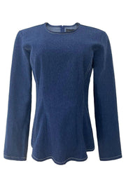 Asta Ls Slimfit Blouse | Blue Denim | Bluse fra Liberté