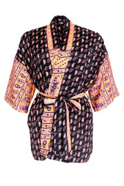 Luna Short Kimono | Black Pink | Kimono fra Black Colour