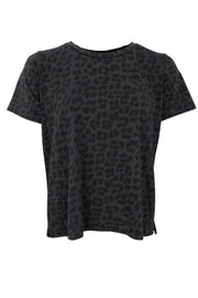 Zelda S/S Leo T-Shirt | Grey Leopard | T-Shirt fra Black Colour