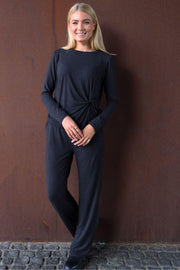 Alma Wide Pants | Black Black Simili | Bukser fra Liberté