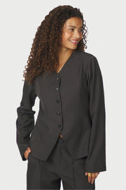 Toots Structure Blouse | Dark Grey | Bluse fra Neo Noir