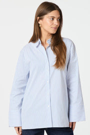 Dita Mini Stripe Shirt | Light Blue | Skjorte fra Neo Noir