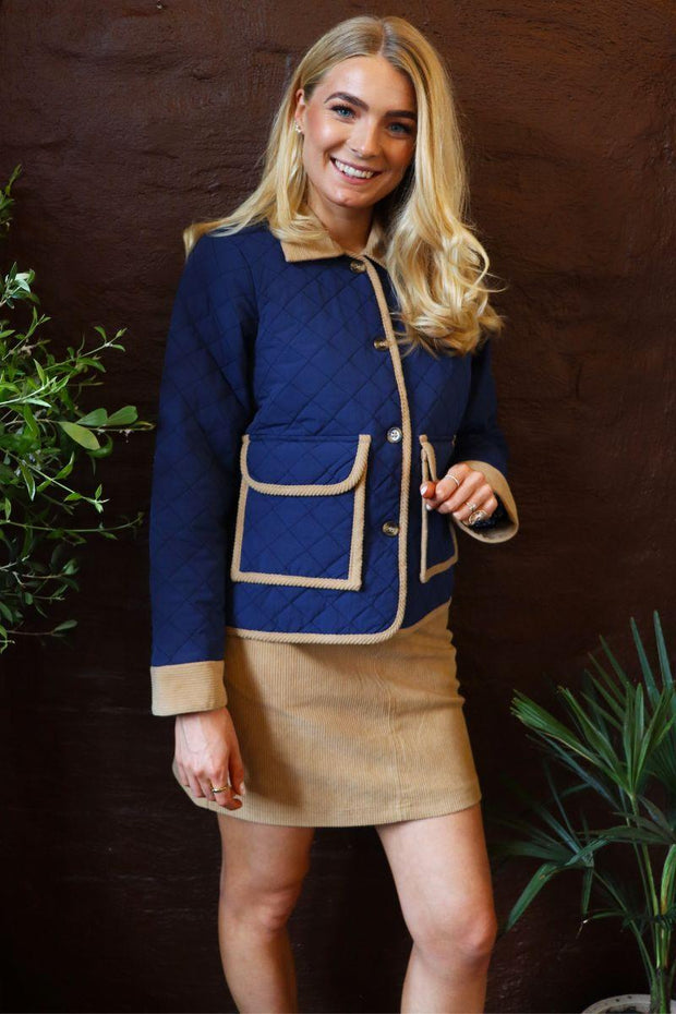 Corduroy Mini Skirt | Sand | Nederdel fra Liberté