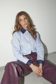 Phoebe PullOn Leather Pant 31243 | Plum | Bukser fra Co'couture
