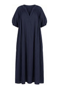 Edie Long Cotton Dress | Navy | Avery – nedsat