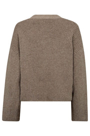 Theresa Turtleneck Rib Knit 32230 | Sand | Strik fra Co'couture