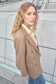 Malie Gabby Blazer | True Camel | Blazer fra Mos Mosh