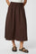 Yara Poplin Skirt | Dark Brown | Nederdel fra Neo Noir