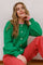 Bella Knit Cardigan | Green | Strik fra Black Colour