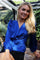 Tiki Ls Twist Blouse | Electric Blue | Bluse fra Liberté