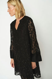 Yeni Lace Sequin Dress | Black | Kjole fra Mos Mosh