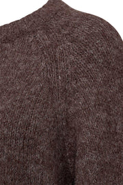 Grslulu Pullover 205507 | Coffee Bean Melange | Strik fra Freequent