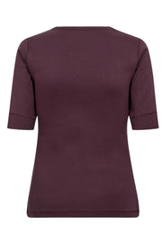 Granny Embroidery SS Tee 33166 | Winered | T-Shirt fra Co'couture