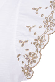 Azing Tee 205982 | Brilliant White W. Simply Taup | T-shirt fra Freequent