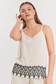 Linus Top 206115 | Moonbeam W. Black | Top fra Freequent