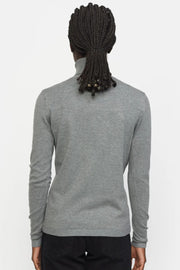 Marla Rollneck Knit | Medium Grey Melange | Strik fra Soft Rebels