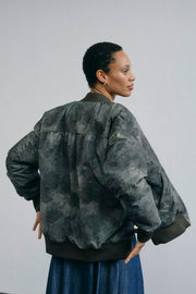 Ruby Print Bomber Jacket | Olive Night | Jakke fra Mos Mosh
