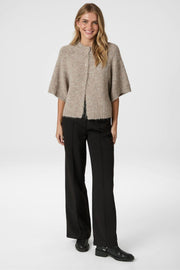 Benuta Fluffy Knit Cardigan | Beige Melange | Strik fra Neo Noir