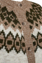 Novala Cardigan 206811 | Moonbeam Mel W Kombu Green Mel | Cardigan fra Freequent