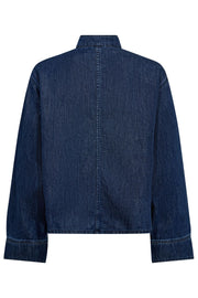 Azmina Denim Placket Blouse 35948 | Denim blue | Bluse fra Co'couture