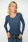 Elaine O-LS Seamless Tee | Ensign Blue | T-shirt fra Mos Mosh