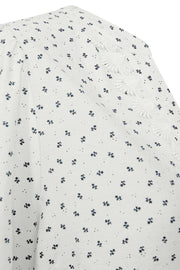 Elin Blouse 207315 | Star Off-White W. Black | Bluse fra Freequent