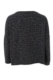 Zelda Sweatshirt | Grey Leopard | Sweatshirt fra Black Colour