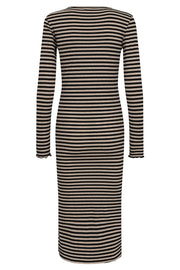 Natalia Ls Dress | Sesame Black Stripe | Kjole fra Liberté