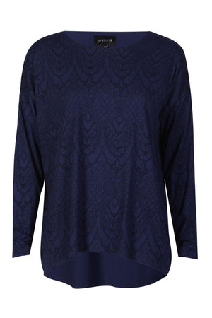 Alma Ls Top | Navy Lala | Bluse fra Liberté