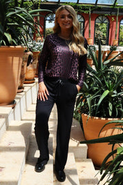 Alma Ls Top | Bordeaux Lux Leo | Top fra Liberté