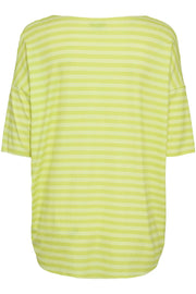 Alma T-shirt | Lime Yellow Stripe | T-shirtS fra Liberté