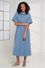 Paulina Dress 2740 | Blue | Kjole fra Prepair