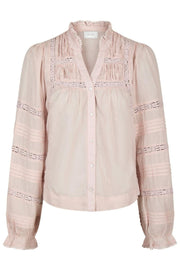 Lyla S Voile Blouse | Dusty Rose | Bluse fra Neo Noir