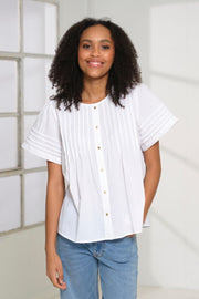 Dahlia Blouse 2744 | White | Bluse fra Prepair
