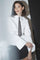 Sanna Pearl Cuff Shirt 35759 | White | Bluse fra Co'couture