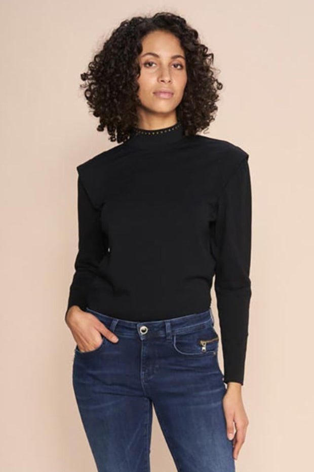 Noni Ls Tee | Black | T-shirt fra Mos Mosh