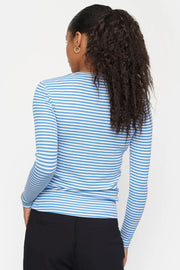 SRFenja Stripe O-neck Top SR124-303 | Regatta | T-shirt fra Soft Rebels