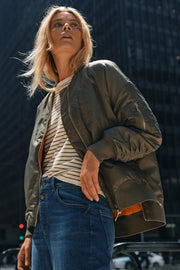 Ruby Bomber Jacket | Dusty Olive | Jakke fra Mos Mosh