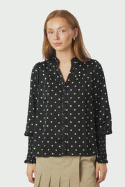 Camisa Dot Blouse | Black | Bluse fra Neo Noir