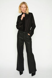 Dara Coated PantRegular | Black | Bukser fra Mos Mosh