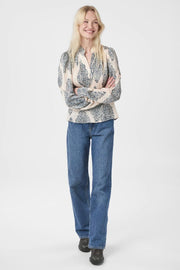 Rosslyn Paisley Drop Blouse | Creme | Bluse fra Neo Noir