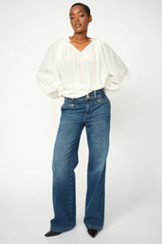 Candia Peach Jeans Long | Dark Blue | Jeans fra Mos Mosh