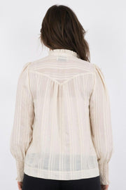 Camisa Stripe Blouse 162082 | Creme | Bluse fra Neo Noir