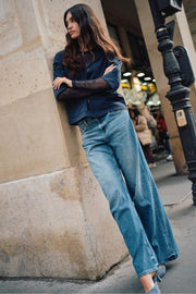 Dara Vint Jeans  Regular | Mid Blue | Jeans fra Mos Mosh