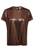 Nivola O-neck Metallic Tee | Bracken | T-shirt fra Mos Mosh – nedsat