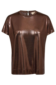 Nivola O-neck Metallic Tee | Bracken | T-shirt fra Mos Mosh