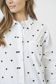 Heart Oversize Shirt 35520 | White | Skjorte fra Co'couture