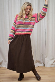 Milly Knit Jumper | Red Multi | Strik fra Black Colour