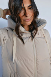 Nova Square Down Coat  | Feather Gray | Jakke fra Mos Mosh